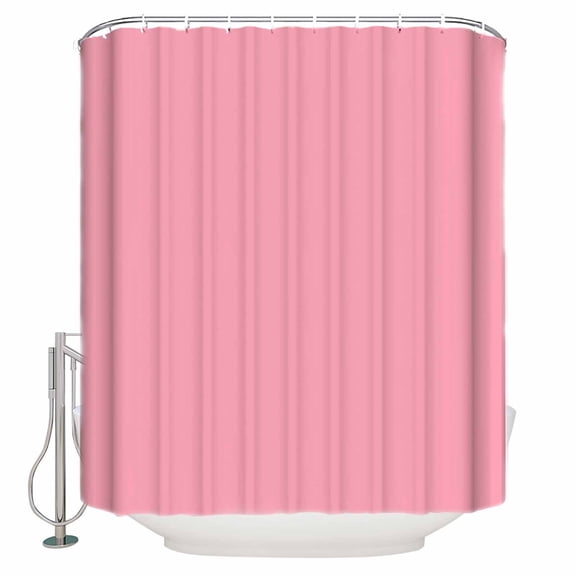 Dark Pink Shower Curtain Set ，Waterproof Fabric Shower Curtains Solid Color Shower Curtains for Bathroom,Bathroom Decor 60"x72"
