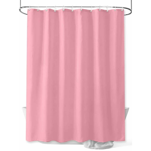 Dark Pink Shower Curtain, Solid Color Waterproof Shower Curtain Set with 12 Hooks Lightweight Washable Fabric Shower Curtains for Bathroom 72x72 Inches