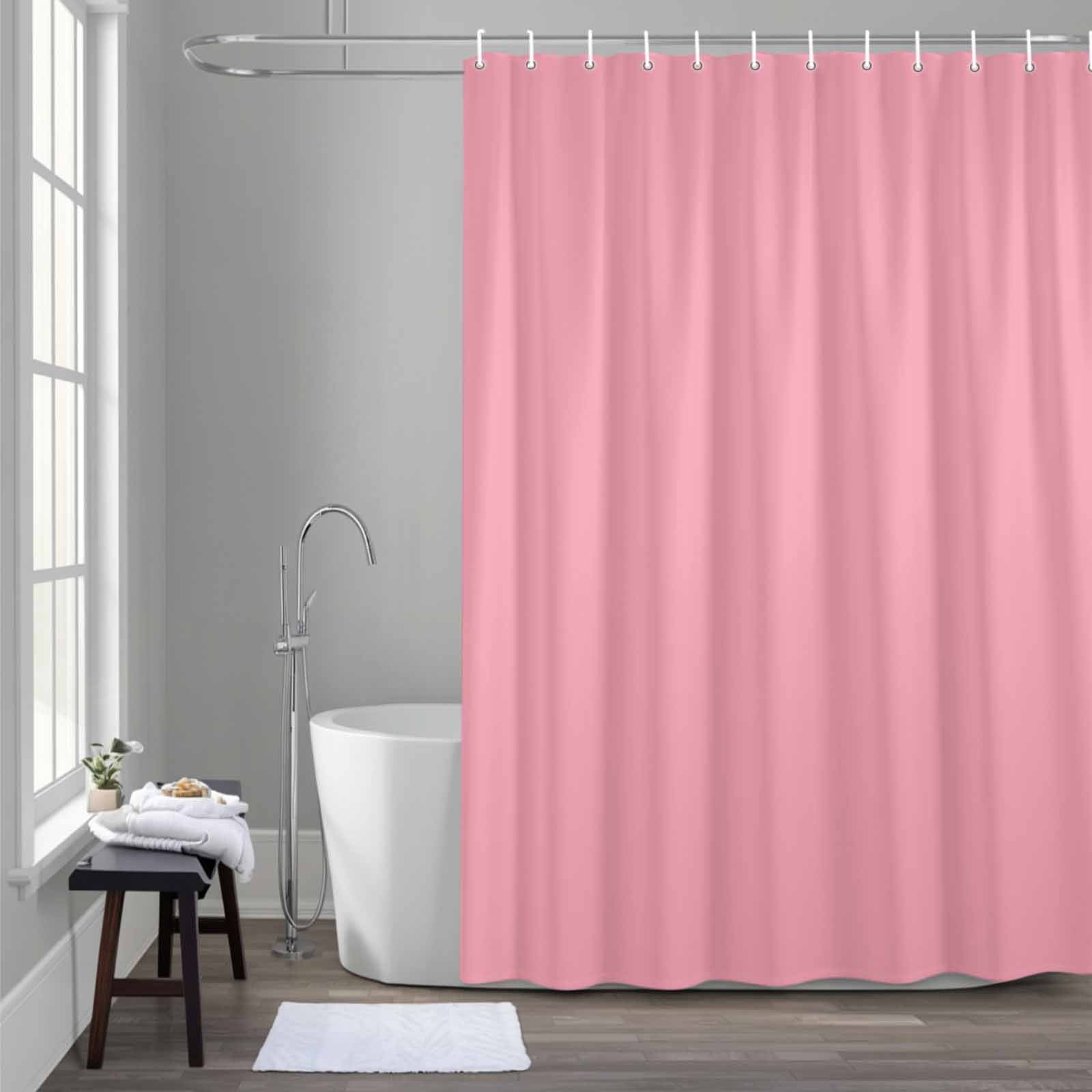 Dark Pink Shower Curtain for Bathroom Decor, Solid Color Waterproof ...