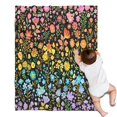 thumbnail image 1 of Dark Pioneer Flower Pattern Blanket,Comfortable Soft Flannel Throw Blanket,All Season,Warm Lightweight Blankets for Sofa Bed Couch Living Room Chair,30"x40", 1 of 4