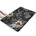 thumbnail image 1 of Dark Pioneer Flower Pattern Flannel Non Slip Door Rugs,Washable Door Mats Indoor,Decorative Door Mats,Dirt-Resistant and Absorbent Doormat for Entrance,Bedroom,Kitchen,Bathroom,31.5x17in(80x43cm), 1 of 4