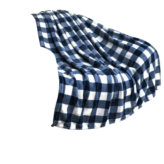 Dark Plaid Plush Cover Blanket, 40"X51" Soft and Comfortable Flannel Blanket, Christmas Decoration for Everyday Use, Suitable for Sofa Bed