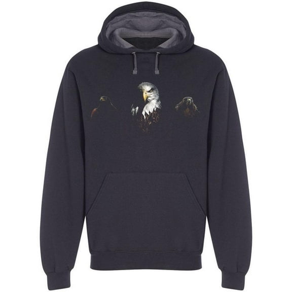 Dark Portrait Of An Eagle Hoodie Men -Image by Shutterstock, Male x-Large