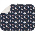 thumbnail image 1 of Dark Princess Castle Pattern Dish Drying Mat for Kitchen 1 Pack, Ultra Absorbent Microfiber Dishes Drainer Mats,18"x24", 1 of 4