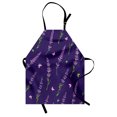 thumbnail image 1 of Dark Purple Apron, Lavender and Butterflies Patterns Springtime Floral and Blossoming, Unisex Kitchen Bib with Adjustable Neck for Cooking Gardening, Adult Size, Pale Pink Lime Green, by Ambesonne, 1 of 4