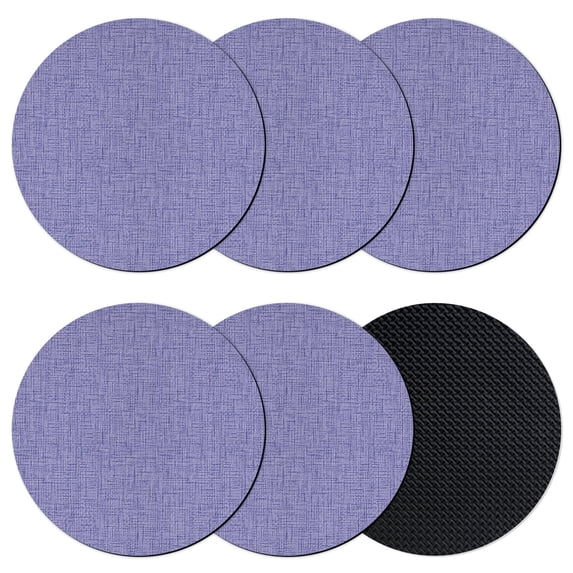 Dark Purple Coasters Set of 6, Absorbent Coasters for Drinks, Rustic Farmhouse Solid Color Coaster for Desk Coffee Table Protection, Home Decor House Warming Gifts 4"