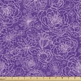 thumbnail image 1 of Dark Purple Fabric by the Yard, English Garden Art Dreamy and Flowers Pattern on Repeat Retro Floral Style, Decorative Upholstery Fabric for Chairs & Home Accents, 2 Yards, Lilac Violet by Ambesonne, 1 of 4