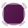 thumbnail image 1 of Dark Purple Geometric Round Fitted Tablecloth with Elastic Edge, Waterproof Table Cloth Table Cover for 45"-54" Tables, White Greek Key Design Abstract Modern Tablecloths for Dining Picnic Outdoor, 1 of 9