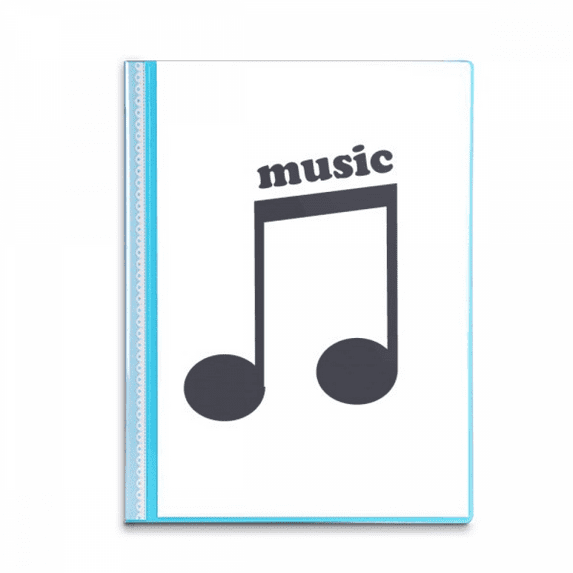 Dark Purple Music Notes Black Book Sheet Protectors Portfolio Binder Folder