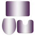 thumbnail image 1 of Dark Purple Ombre Bath Mat 3 Piece Bathroom Rug Set, Purple White Gradient Modern Abstract Art Non Slip Bath Rug Contour Mat and Toilet Lid Cover, Absorbent Shower Mats Soft Bath Rugs and Mats Sets, 1 of 8