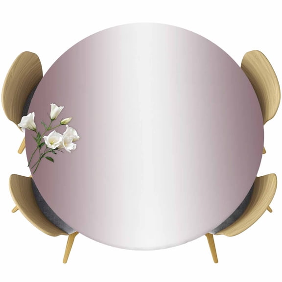 Dark Purple Ombre Round Tablecloth 36-44 Inch Round Fitted Table Cloth with Elastic Edge, Modern Gradient Abstract Art Waterproof Table Cover Protector for Outdoor Picnic Party Dining