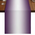 thumbnail image 1 of Dark Purple Ombre Table Runner 72 Inches Long,Purple White Gradient Modern Abstract Art Cotton Linen Table Runners Dresser Scarves,Tabletop Scarf Furniture Cover for Home Dinner Party Decor 13"x72", 1 of 8