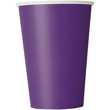 Dark Purple Paper 12oz Cups, 10ct