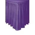 thumbnail image 1 of Dark Purple Plastic Party Table Skirt, 14ft, 1 of 3