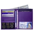 thumbnail image 1 of Dark Purple RFID Blocking Genuine Leather Travel Passport Wallet Holder, 1 of 7