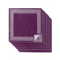thumbnail image 1 of Dark Purple Retro Greek Key Cloth Napkins Set of 8 Reusable Dinner Napkins, Geometric Greece Ancient Farmhouse Cocktail Napkin Washable Table Napkins for Wedding/Holiday Party/Baby Shower 20"x20", 1 of 7