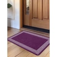 thumbnail image 1 of Dark Purple Retro Greek Key Door Mat&nbsp;Indoor Outdoor Entrance,Non Slip Small Rug for Kitchen Bathroom Entryway Rug,Geometric Greece Ancient Farmhouse Washable Doormat Floor Mat 16x24 Inch, 1 of 8