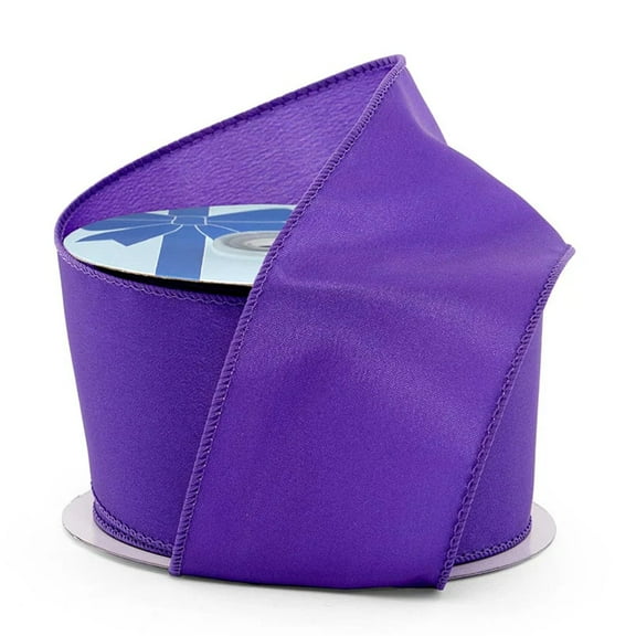 Purple Satin Wired Ribbon - 1 1/2 Inches Wide X 25 Yards (46954481) - Purple Satin Ribbons, Purple Gift Wrap Ribbons