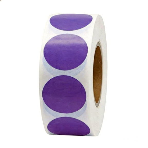 Dark Purple Self-Adhesive Stickers Labels 1inch for Labeling & Organization