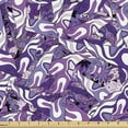 thumbnail image 1 of Ambesonne Dark Purple Fabric by the Yard Upholstery, Lilac Strokes Motifs, 10 Yards, Fuchsia Blue Violet, 1 of 4