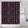 thumbnail image 1 of Dark Purple Sun Moon Star Pattern Shower Curtain 72"x84" ,Bathroom Decorative Shower Curtains Set with 12 Hooks,Modern Waterproof Washable Shower Curtain, 1 of 6
