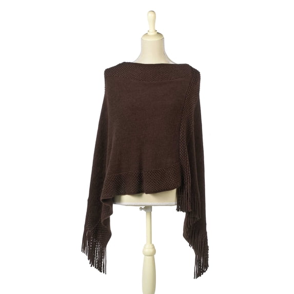 Dark Purple Triangle Fringe Shawl by Ganz