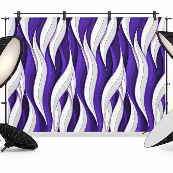 Dark Purple White Stripes Photography Backdrop 7x5FT, Abstract Geometric Aesthetic Striped Photo Backdrops, Background for Photography Studio Photo Studio Background, Back Drop for Photoshoot
