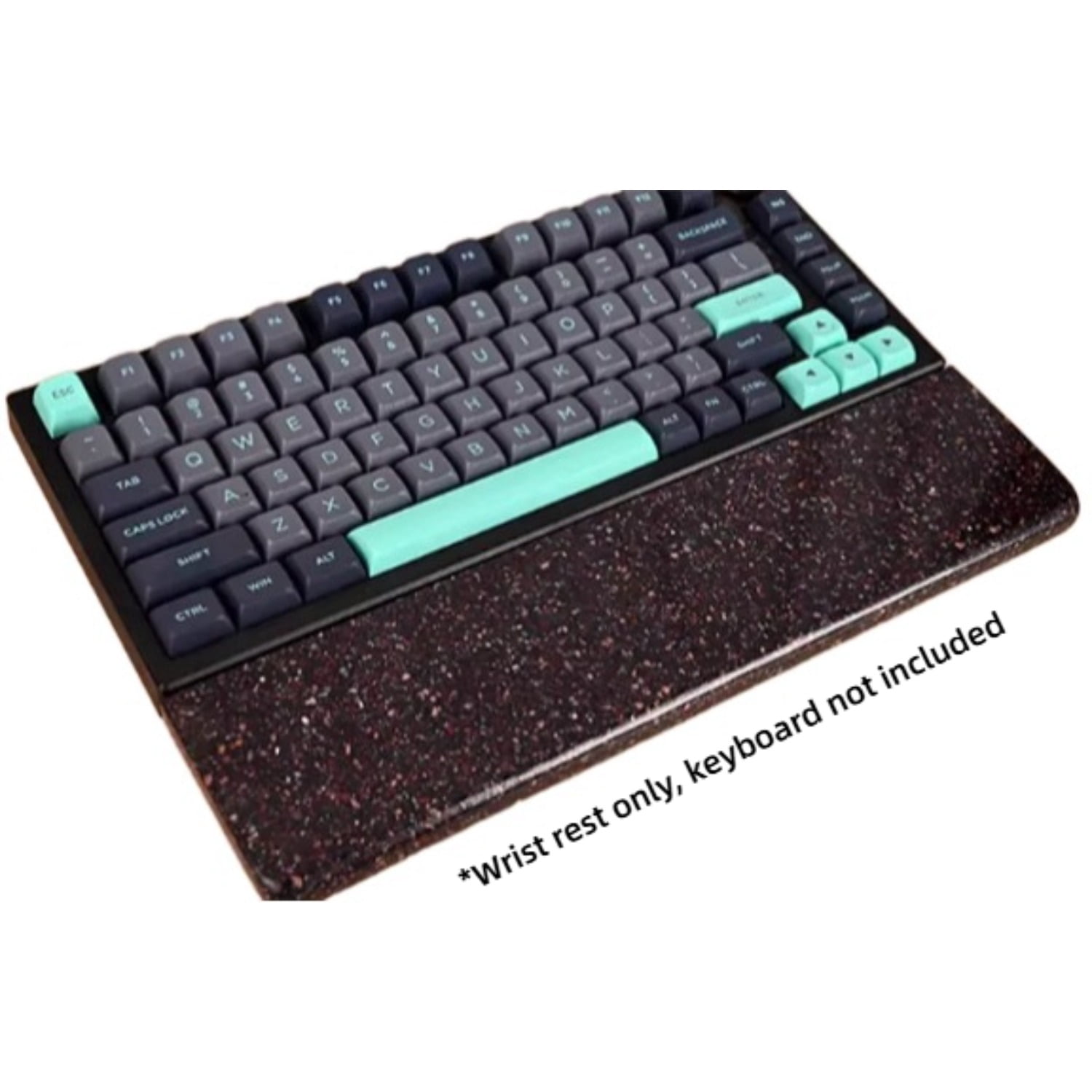 Dark Quartz Wrist Rest for Mechanical Keyboard, Ergonomic Hand Rest Pad with Unique Pattern, Comfortable Keyboard Palm Rest