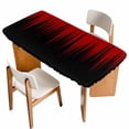 thumbnail image 1 of Dark Red Black Ombre Table Cloths for 3 Foot Rectangle Tables, Modern Abstract Art Striped Gradient Patio Waterproof Elastic Fitted Tablecloths, Washable Rectangular Table Cover for Camping, 1 of 8