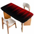 thumbnail image 1 of Dark Red Black Ombre Table Cloths for 5 Foot Rectangle Tables, Modern Abstract Art Striped Gradient Patio Waterproof Elastic Fitted Tablecloths, Washable Rectangular Table Cover for Camping, 1 of 8