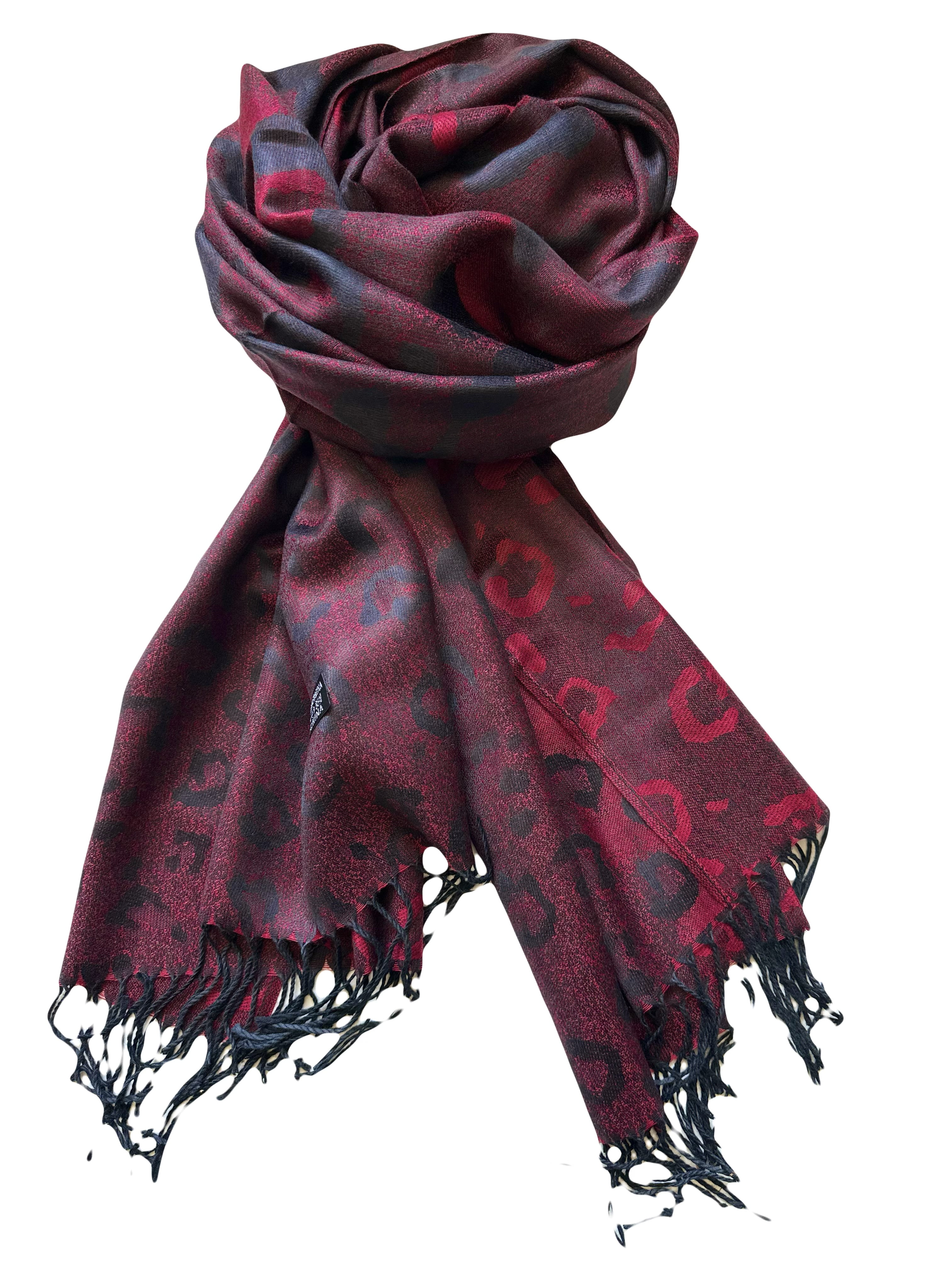 Red and black pashmina outlet