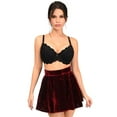 thumbnail image 1 of Dark Red Crushed Velvet Skirt, 1 of 3