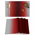 thumbnail image 1 of Dark Red Grey Black Ombre Placemats Set of 4, Farmhouse Gradient Minimalist Placemats for Dining Table, Place Mats for Kitchen Tabletop, Waterproof Wipeable Dining Table Mats Set, 1 of 9