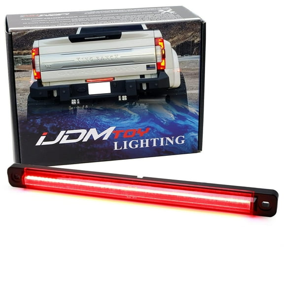 Dark Red Lens 54-SMD Full LED Strip Illuminated Rear Center Tailgate ID Identification Lightbar, For Ford 2009-2016 F350 F450 F550 (Excluding F250)