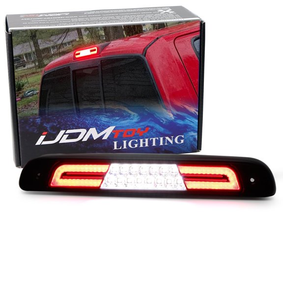 Dark Red Lens C-Shape Ring Full LED High Mount Third Brake/Clearance Light Assembly For Ford 1999-2016 F250 F350, 1999-11 Ranger & 1995-2003 Mazda B-Series
