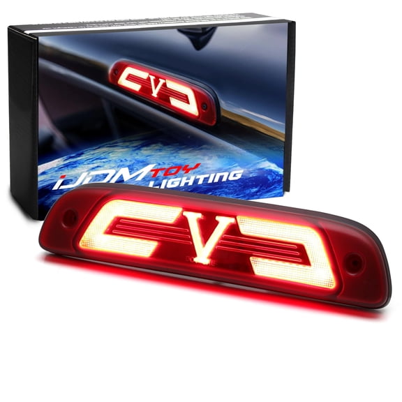 Dark Red Lens Icon-V Full LED High Mount Third Brake/Clearance Light Assembly For Toyota 1995-2015 Tacoma, 2016-23 Tacoma 2-Door Cab ONLY