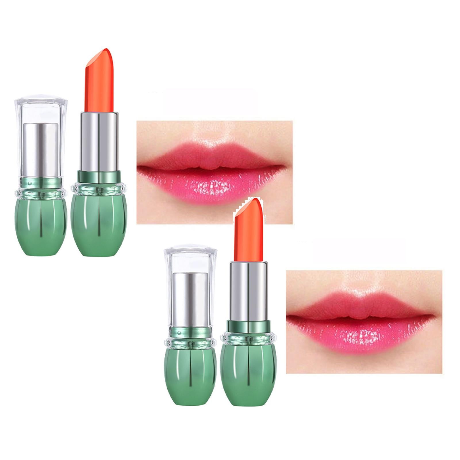 Dark Red Lipstick, LongLasting Dried Aloe Jelly Lipstick Moisturizes