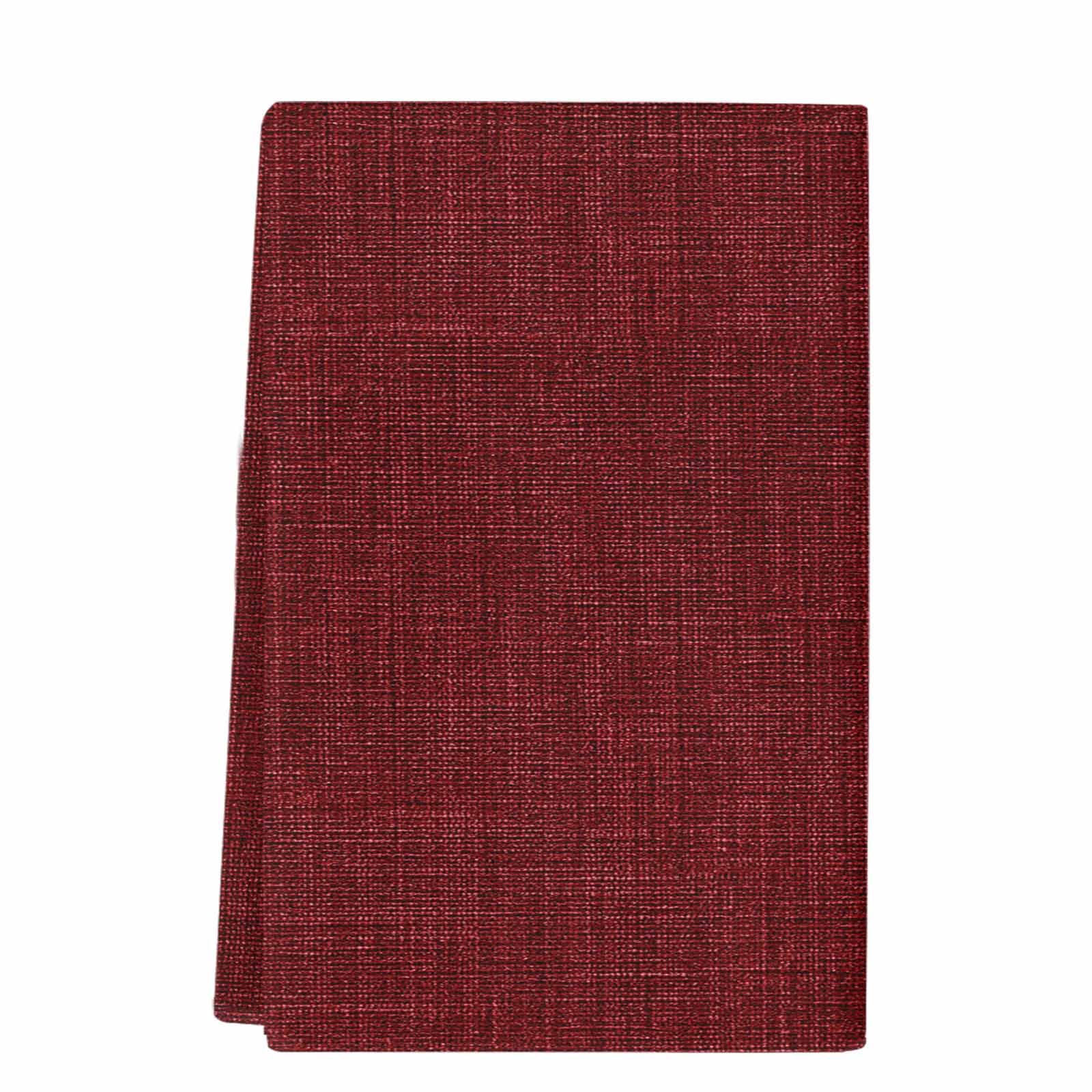 Dark Red Microfiber Kitchen Towel, Farmhouse Burlap Solid Red Color Modern Linen Texture Soft Absorbent Dish Towels, Quick Drying Washable Dishcloths for Kitchen Cleaning, Drying Dishes, 18x28 Inches