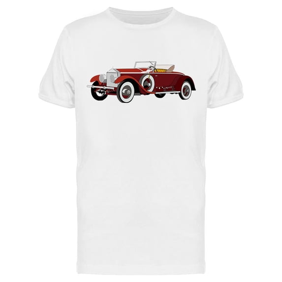 Dark Red Retro Convertible T-Shirt Men -Image by Shutterstock, Male 3X-Large