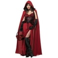 thumbnail image 1 of Dark Red Riding Hood Women's Halloween Fancy-Dress Costume for Adult, S, 1 of 2