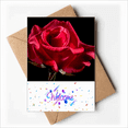 thumbnail image 1 of Dark Red Roses Flowers Art Deco Fashion Welcome Back Greeting Cards Envelopes Blank, 1 of 4