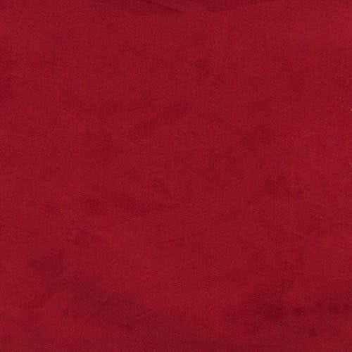 Dark Red Solid Microsuede Microfiber Suede Ultra Durable Upholstery Grade Fabric by The Yard - SKU: Dotson Merlot$$Art & Craft