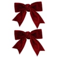 thumbnail image 1 of Dark Red Velvet Ribbon Hair Bow Clips 2" Cute Valentines Alligator Barrettes Pins Bowknot Decor Accessory Small for Little Teen Toddler Baby Girls Kids Women Christmas Gift 10PC, 1 of 7