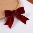 thumbnail image 1 of Dark Red Velvet Ribbon Hair Bow Clips 2" Cute Valentines Alligator Barrettes Pins Bowknot Decor Accessory Small for Little Teen Toddler Baby Girls Kids Women Christmas Gift 30PC, 1 of 7