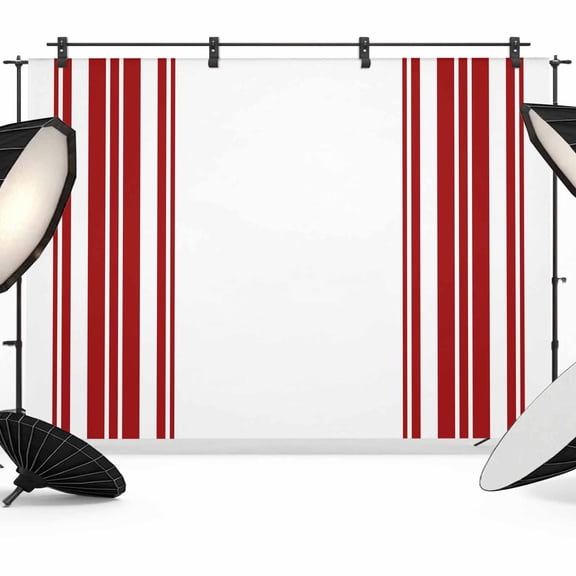 Dark Red and White Striped Photography Backdrop 8x6FT, Modern Minimalist Vertical Lines Photo Backdrops, Background for Photography Studio Photo Studio Background, Back Drop for Photoshoot