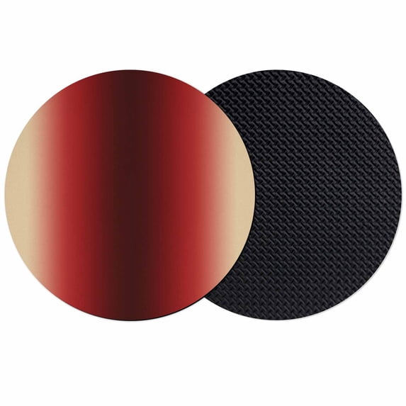 Dark Red Yellow Ombre Coasters Set of 2, Absorbent Coasters for Drinks, Farmhouse Modern Gradient Art Coaster for Desk Coffee Table Protection, Home Decor House Warming Gifts 4"