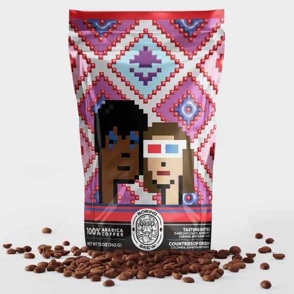 Fresh Roasted Dark Roast Coffee | Colombia, Sumatra, Brazil | CryptoPunk #6507 | 12oz Bag