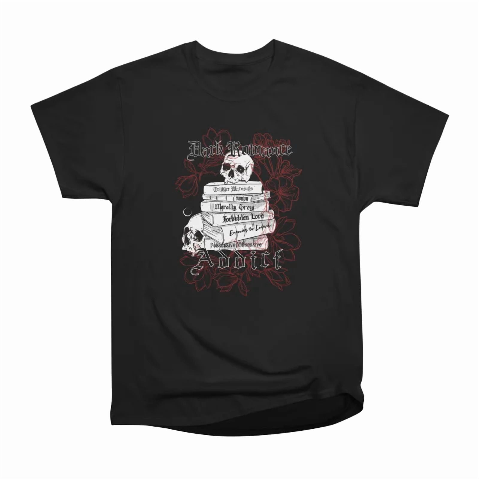 Dark Romance Addict Book Lover Sticker Books Skulls Flowers Trigger ...