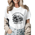 thumbnail image 1 of Dark Romance Book Club Skull Books Graphic Tees Womans Tshirt Shirts Black White S-5XL Tops, 1 of 4