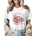 thumbnail image 1 of Dark Romance Book Club Skull Books Graphic Tees Womans Tshirt Shirts Black White S-5XL Tops, 1 of 4